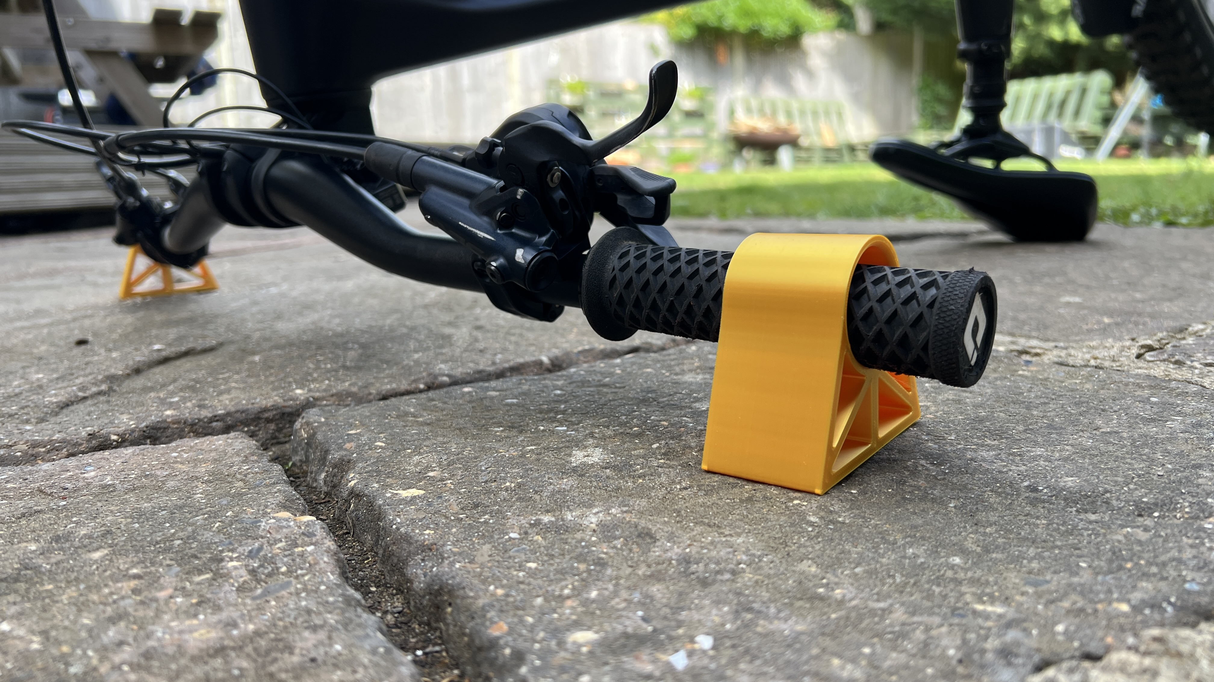 BarGuard lifting a mountain bike clear of the ground